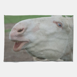 White Baroque Donkey Theedoek