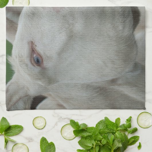 White Baroque Donkey Theedoek (Gevouwen)