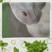 White Baroque Donkey Theedoek (Gevouwen)