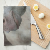 White Baroque Donkey Theedoek (Quarter Fold)