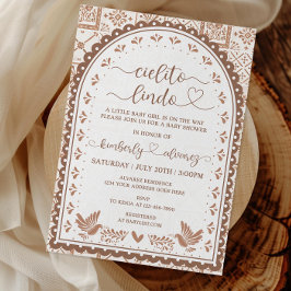 White & Barro Cielito Lindo Baby shower Uitnodigin Kaart