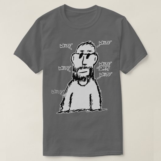 White Barry White man en zangeres White Barry Dood T-shirt (Design voorkant)