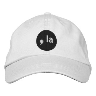 White Baseball Pet with ,la Logo