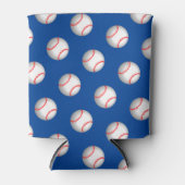 White Baseball Red Stitching Blikjeskoeler (Voorkant)