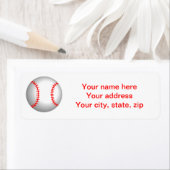 White Baseball Red Stitching Etiket (Insitu)