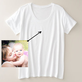 White Basic voor vrouwen Vervang Afbeelding Grote Maat T-shirt
