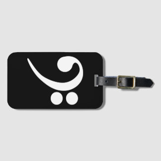 White Bass Clef Bagagelabel