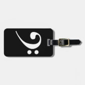 White Bass Clef Bagagelabel (Voorkant horizontaal)