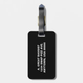 White Bass Clef Bagagelabel (Achterkant verticaal)