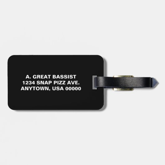 White Bass Clef Bagagelabel (Achterkant horizontaal)