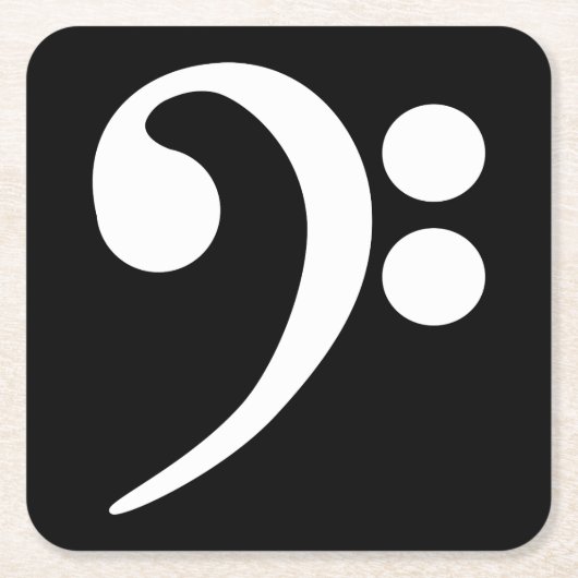 White Bass Clef Kartonnen Onderzetters (Voorkant)