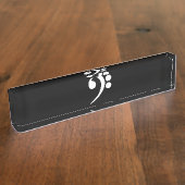 White Bass Clef Naambordje (Zijkant)