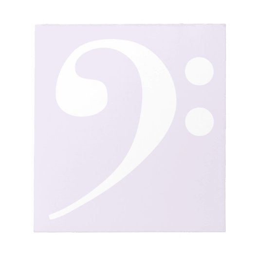 White Bass Clef Notitieblok (Voorkant)