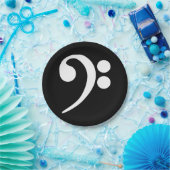White Bass Clef Papieren Bordje (Feest)