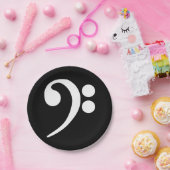 White Bass Clef Papieren Bordje (Feest)