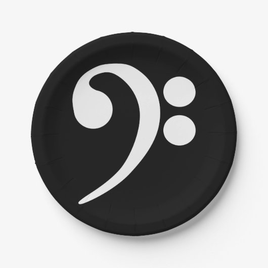 White Bass Clef Papieren Bordje (Voorkant)