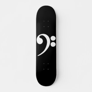 White Bass Clef Persoonlijk Skateboard