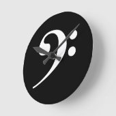 White Bass Clef Ronde Klok (Hoek)