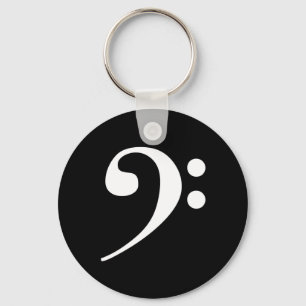 White Bass Clef Sleutelhanger