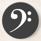 White Bass Clef Zandsteen Onderzetter (Voorkant)