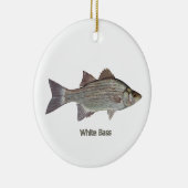 White Bass Keramisch Ornament (Rechts)