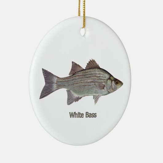 White Bass Keramisch Ornament (Rechts)