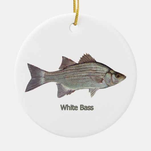 White Bass Keramisch Ornament (Voorkant)