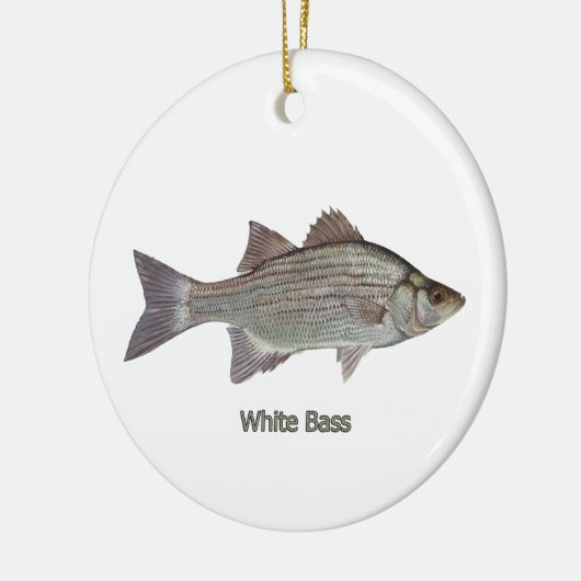 White Bass Keramisch Ornament (Links)