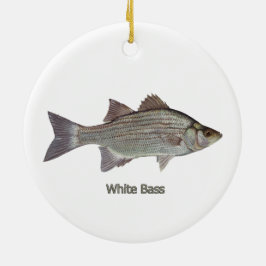 White Bass Keramisch Ornament
