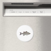 White Bass Logo Magneet (Insitu (Vaatwasser))