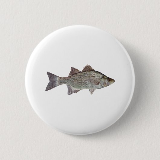 White Bass Logo Ronde Button 5,7 Cm (Voorkant)