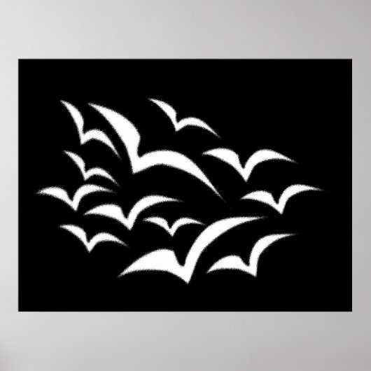 White Bat Cloud Poster (Voorkant)