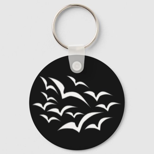 White Bat Cloud Sleutelhanger (Voorkant)