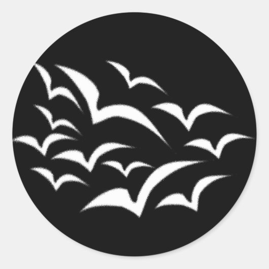 White Bat Cloud Sticker (Voorkant)