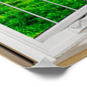 White Bay-vensterverlichting Een park overzien Poster (Hoek)