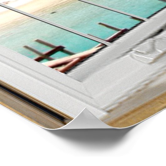 White Bay Window Illusion Caribbean Poster (Hoek)