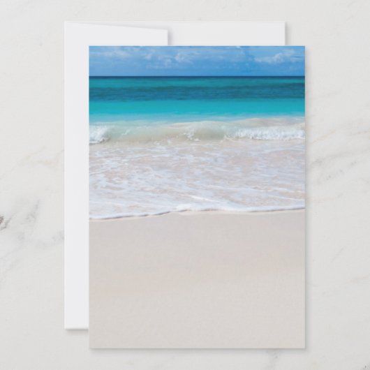 White Beach Aangepaste bruiloft uitnodiging (Achterkant)