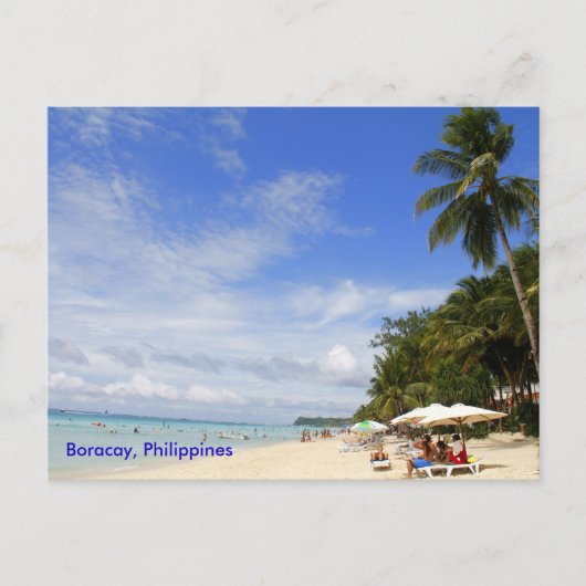 White Beach, Boracay Briefkaart (Voorkant)