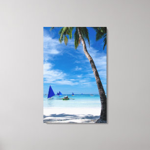 White Beach   Boracay, Filipijnen Canvas Afdruk