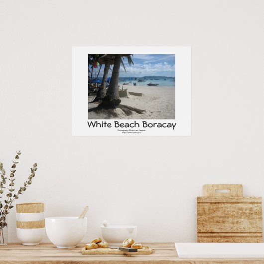 White Beach Boracay Poster (Keuken)