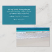 White Beach Bruiloft Behuizing Kaart (Voorkant / Achterkant)