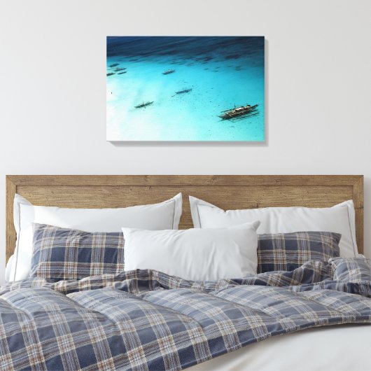 White Beach Canvas Afdruk (Insitu (Slaapkamer))