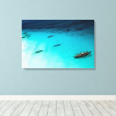 White Beach Canvas Afdruk (Insitu (Houten vloer))