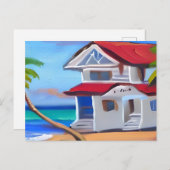 White Beach House | Contact houden Briefkaart (Voorkant / Achterkant)