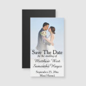 White Beach Mist Photo Weddenschap Save the Date (Voorkant / Achterkant)