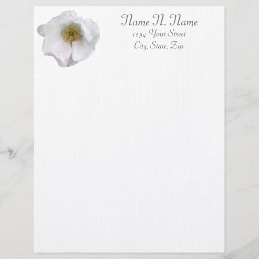 White Beach Roos Coordinating Items Letterhead Briefhoofd Sjabloon (Voorkant)