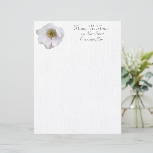 White Beach Roos Coordinating Items Letterhead Briefhoofd Sjabloon (Staand voorkant)