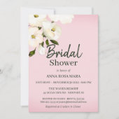 ** White Beach Rozen Bruids Roze Douche Kaart (Voorkant)