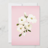 ** White Beach Rozen Bruids Roze Douche Kaart (Achterkant)