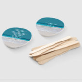 White Beach thema bruiloft programma fan Handwaaier (Niet-gemonteerd)